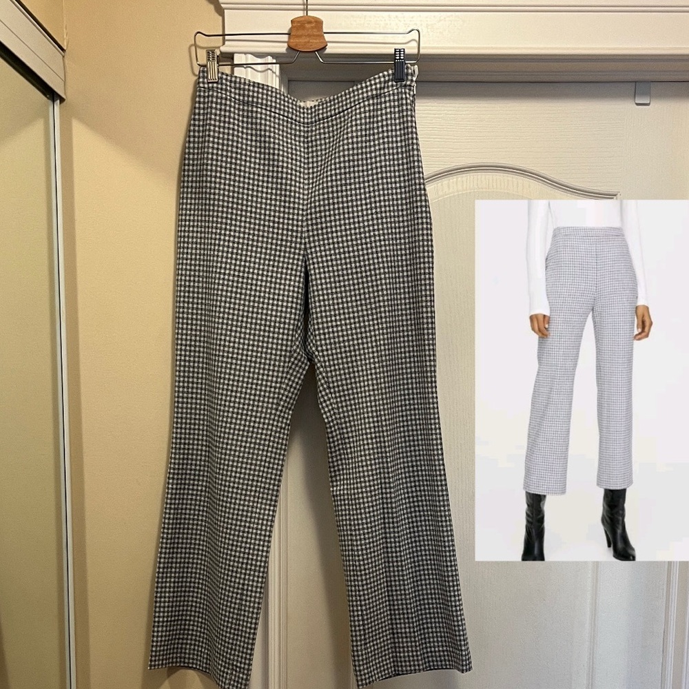 Aritzia Wilfred Kick Flare Gingham Pant
